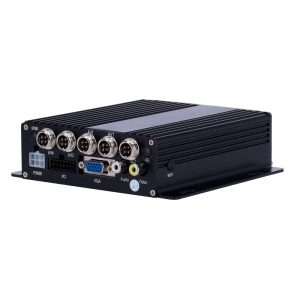 MDVR de base 4 canaux AHD 1080p - Enregistrement de la carte SD - Connecteurs M12 4 broches - 4 entrées d'alarme et 2 sorties