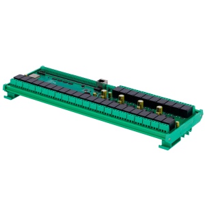 Module d'acquisition et de contrôle des données - 32 entrées numériques. / 32 Sorties de relais (NA / NF) - Protocoles: Modbus / TCP, TCP / IP, UDP, HTTP, ... - Serveur Web intégré - 1 Port Ethernet 10/100 Base -TX, 1 port wifi - Carril