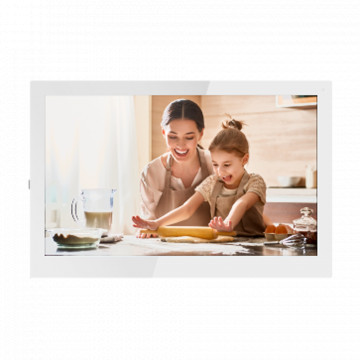 Monitor Videory - Écran Android 8.1 Android 8.1 - Audio bidirectionnel et appels entre les périphériques - TCP / IP et WiFi - Slot MicroSD | 8 Entrées d'alarme - Ensemble de surface