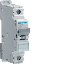 NFN116 - Breaker 1p 16a C 6/10ka 1m Hager Ean: 3250614627996