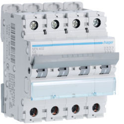 NFN402 - 4P -Leistungsschalter C 6/10ka 4m Hager EAN: 3250614628382