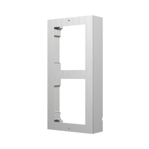 Oberflächenregistrierungsbox – Bis zu 2 Module – Speziell für Hikvision-Video-Gegensprechanlagen – Kompatibel mit Hikvision-Modulen – Gehäuse aus Luftfahrtaluminium – Panel aus Edelstahl