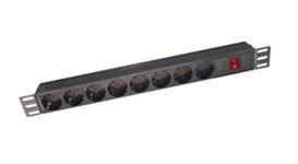 ODASWSP8 - REGUA DE TOMADAS 8 SCHUKO 19" 16A S/ PROTEÇÃO E CABO 1U OMNIUM ELECTRIC