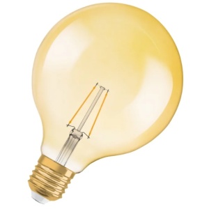 OSRAM LEDVANCE - 4058075808980 - Bombilla LED 1906 LED CL GLOBE125 Filmear GOLD 22 no-oscuro 2,8W/825 3 W 220 lm