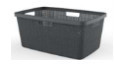 Panier de jute 46 L Gris foncé