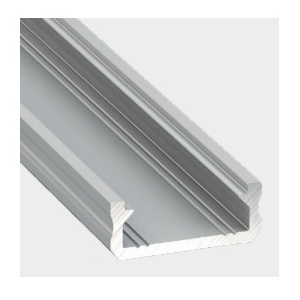 Perfil alum. Linha Basic Saliente 16x6.3x2000mm TIPO D