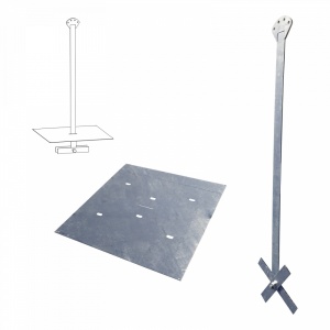 Placa de Enterrar Torre 450XL/550XL com Argola de Espias GQ 1,5x1,5m