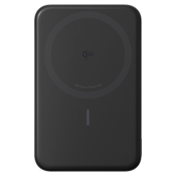 Power bank magnético sem fios Anker - Capacidade 10000mAh - Entradas USB-C - Saídas USB-C, sem fios - Carregar dispositivos 2 de cada vez - Carregamento rápido PD15W : Cor preta