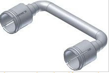 Puente coaxial curva 43,6mm