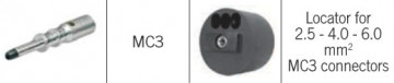 R624194001 - HU000663 - Localizador para terminais MC3 de 2,5 / 4,0 / 6,0 mm2 HT ITALIA