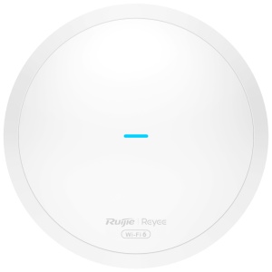 Reyee - AP Wi-Fi Omni-direccional 6 - Frequência 2.4 e 5 GHz / 80MHz Largura do canal - Suporta 802.11a/b/g/n/ac/ax - Taxa de transferência Wi-Fi até 1800 Mbps - Antenas MU-MIMO 2x2 em 2.4GHz, 2x2 em 5GHz