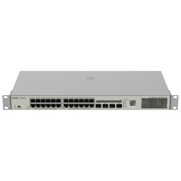 Reyee Switch Cloud Cover 2 - 24 ports RJ45 Gigabit - 4 Gigabit SFP - Lag statique / DHCP Snoop / IGMP / Miroir de port - Vlan / Horte / STP / RSTP / ACL / QOS / LACP / SNMP - Peut être monté sur un rack