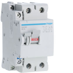 SA240 - Bipolar switch 2x40a 2.5m Hager EAN: 3250615512406