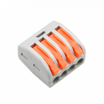 SAFIRE - Connecteur de câble - 1 entrée et 3 sorties - Câblemètre 28 ~ 12AWG - Section 0,08 m² ~ 4 mm² - 10 unités