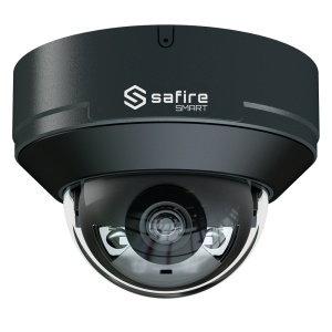 Safire Smart - Câmara Dome IP gama I1 AI Avançada e DualLight - Resolução 4 Megapixel (2688x1520) - Lentes 2.8mm | Áudio | Alarmes | IV 30m &amp; WL 30m - IA avançada:Perímetro, Facial, Contagem, Metadados - IP67 &amp; IK10 | PoE (IEEE802.3af) | P2P
