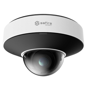 Safire Smart - Câmara MiniDomo IP gama I1 AI Avançada - Resolução 6 Megapixel (3296×1856) - Lente 2.8 mm | Microfone | IR 20m - IA avançada:Humano, veículo e veículo 2 rodas - Impermeabilidade IP67 | PoE (IEEE802.3af)