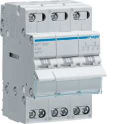 SFT340 - Modular inverter w/zero point, 3p 40a HAGER EAN: 3250615510938