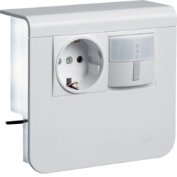 SL200559269016 - Schuko + det.mov. SL20055, weiß HAGER EAN:4012740017817