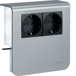 SL20080900D1 - Sup. 2xschuko SL20080, Aluminium Hager EAN: 4012740895453