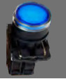 Soflight - SL -CPB01AW3661-230 - Boute de pression en plastique de lumière bleue 1NO 230VAC