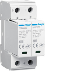 SPB265R - Limit. sur. 2p t2 tns/tt 65ka C. A. Hager Ean: 3250615515490