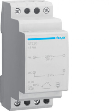 ST320 - Transf. Security 230V/12V 18VA 2m HAGER EAN: 3250615700001