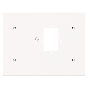 Suporte de superfície - Cobre as marcas de instalação anteriores - Específico para videoporteiros da Hikvision - Compatível com monitores DS-KH7300EY-(W)THE2 - Medidas: 200 (Al) x 260 (Lg) x 7 (Fd) mm - Fabricado em plástico