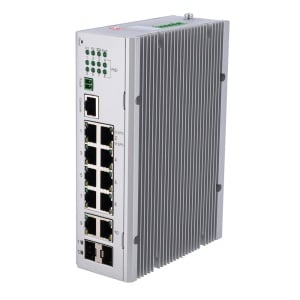 Switch L2+ gerenciável com 10x RJ45 e 2x SFP - 8 portas PoE Gigabit com potência de saída até 30W - 2 portas RJ45 Gigabit adicionais para o uplink - Elevador booster integrado para PoE desde 12V - Roteamento dinâmico avançado: RIP e OSPF - Topologia em an