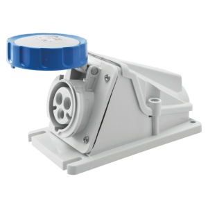 Tomada fixa de superfície a 90°, IP67, 2P+T, 16 A, 230 V