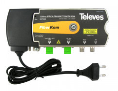 Transmissor / Multiplexor Óptico "SC/APC" Po 9dBm. 2e: 1310/1490nm(Sat) - RF(Terr.), 1s: 1310/1490/1550nm(Sat/Terr.)