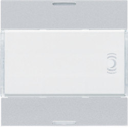 WXE312T - Llave x2 galería Knx con LED, aluminio HAGER Ean:3250618500196