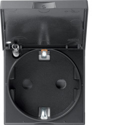 WXF165N - Galerie 2m Schuko -Stecker mit Deckel, Schwarzer Hager EAN: 3250617191814