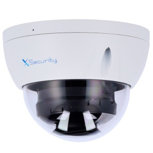X-Security Câmara IP Dome - 8 Megapixel (3840×2160) - Lente fixa 2.8mm - WDR 120dB | Dual Light (IV 30m e luz branca 30m)) - WizSense, com classificação de pessoas e veículos - MicroSD 256GB / IP67 &amp; IK10