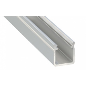 York (type Y) pfa137+so. - Alum profile. BASIC LINE protruding 17x18x2000mm w/ semi-opaline diffuser 1un