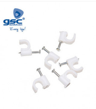 000301301 - 8433373013018Saco con 100 clips a cable de manguera redondo de 7 mm
