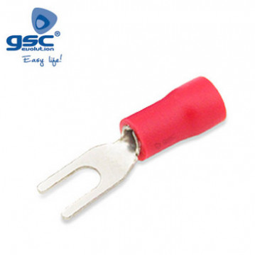 000303601 - 84333373036017Saco 50U Isolierte Anschlussgabel 4,3/1,5 mm rot