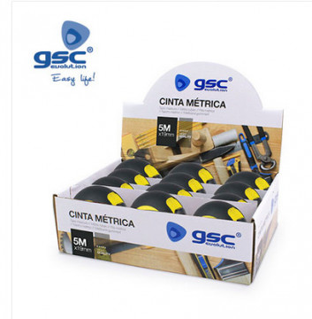 002101252 - 8433373012523Fita métrico de goma 19mm-5M 12 unidades/caja de mostrar