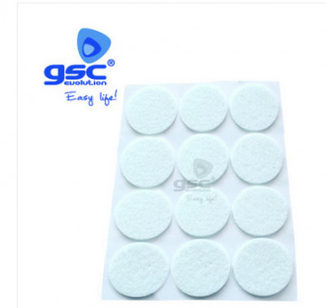 003802751 - 8433373027510 12 FELTERS Stickers ronds Ø20 mm - blanc