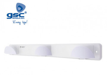 003802797 - 8433373027978Cabide inoxidable + botón Abdominales triple blanco 420x50mm