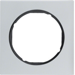 10112284 - R.3 - marco x1, Aluminio/negro HAGER Ean:4011334393030