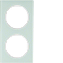 10122209 - R.3 - quadro x2, Vidro/branco HAGER EAN:4011334393061