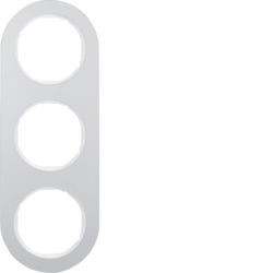 10132074 - R.clásico - marco x3, Aluminio/blanco HAGER Ean:4011334392378