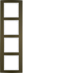 10143021 - B.3 - quadro x4, castanho/branco HAGER EAN:4011334384748