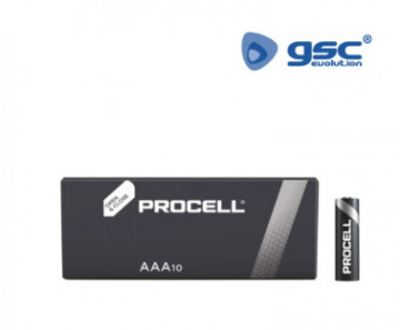 106000002 - 05000394123601CAX avec 10 batteries alcalines industrielles Procell LR03 (AAA)