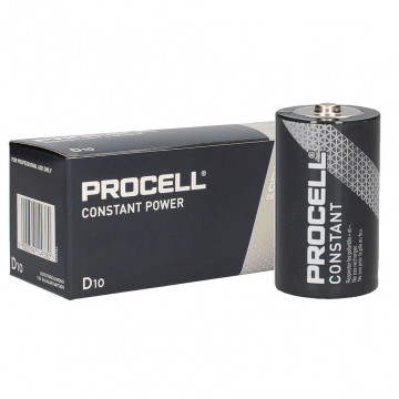 106000029 - 5000394149380Box mit 10 Procell LR20 Industrie-Alkalibatterien (D)