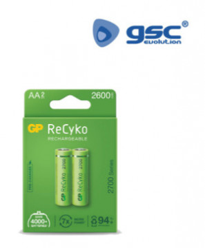 106005009 - 4891199187063Bateria recarregável GP AA 2700mAh Caixa 2 unidades