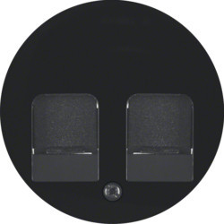 11812045 - R.1 / R.3 - Double RJ Mirror, Black Hager Ean: 4011334367147