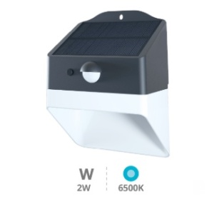 200210039 - Luminária de parede solar LED com sensor de movimento e crepúsculo, 2W, 6500K
