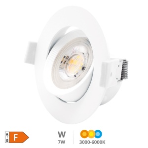 200400018 - Aro basculante redondo encastrável LED Gonde 7W 3000-4000-6500K Branco
