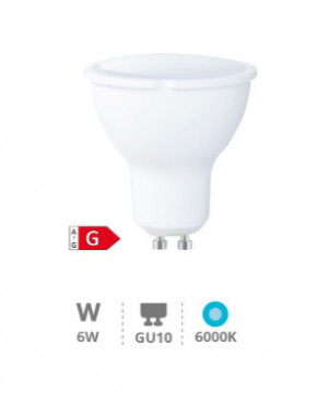 200621030 - 843373059160The Dicroic LED 6W GU10 6000k adjustable